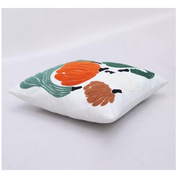 Embroidered Thanksgiving Throw Pillow Gourds 14" x 14" - SET of 2 - Picture 2 of 5